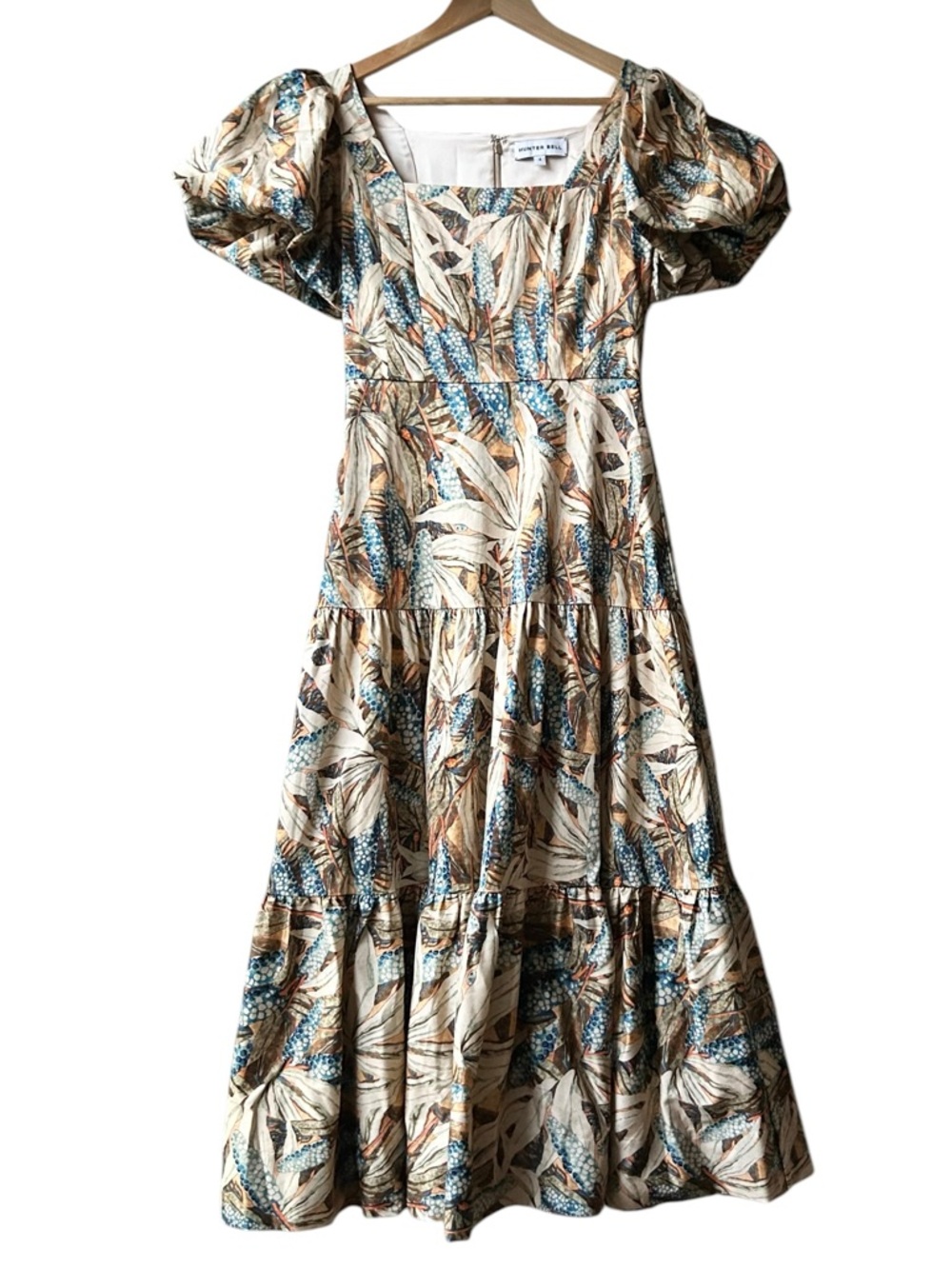 HUNTER BELL cassidy dress in Brown blue harvest Sz 4 - Picture 7 of 16